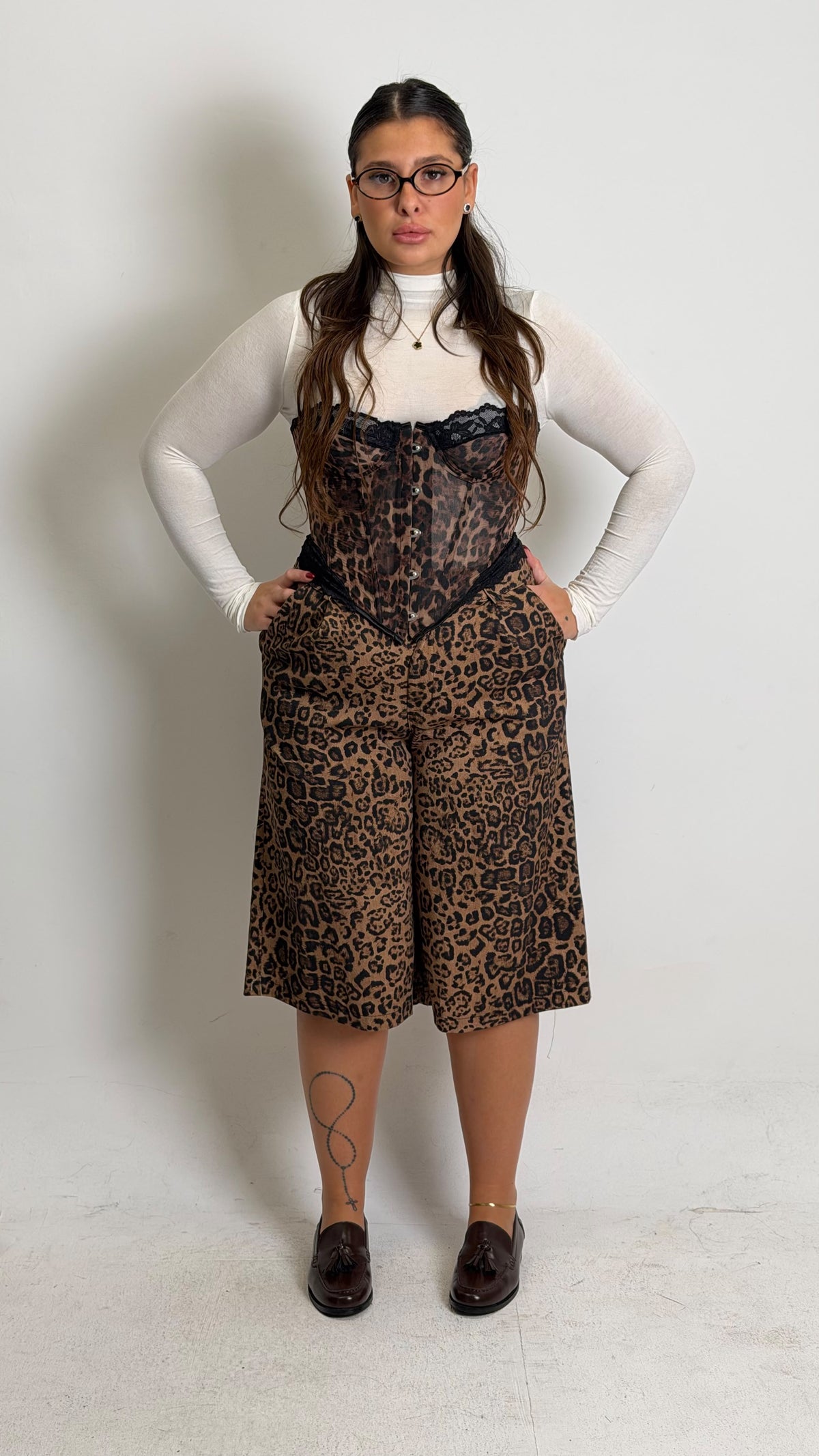 CURVY Corpetto SASY fantasia leopardata