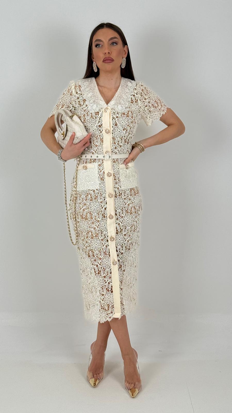 SALDO Abito BRENDA - Abito lungo in pizzo Collezione chic