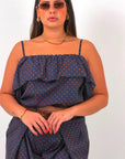 CURVY Cordset CARMELITA - Completo top e pantalone pois