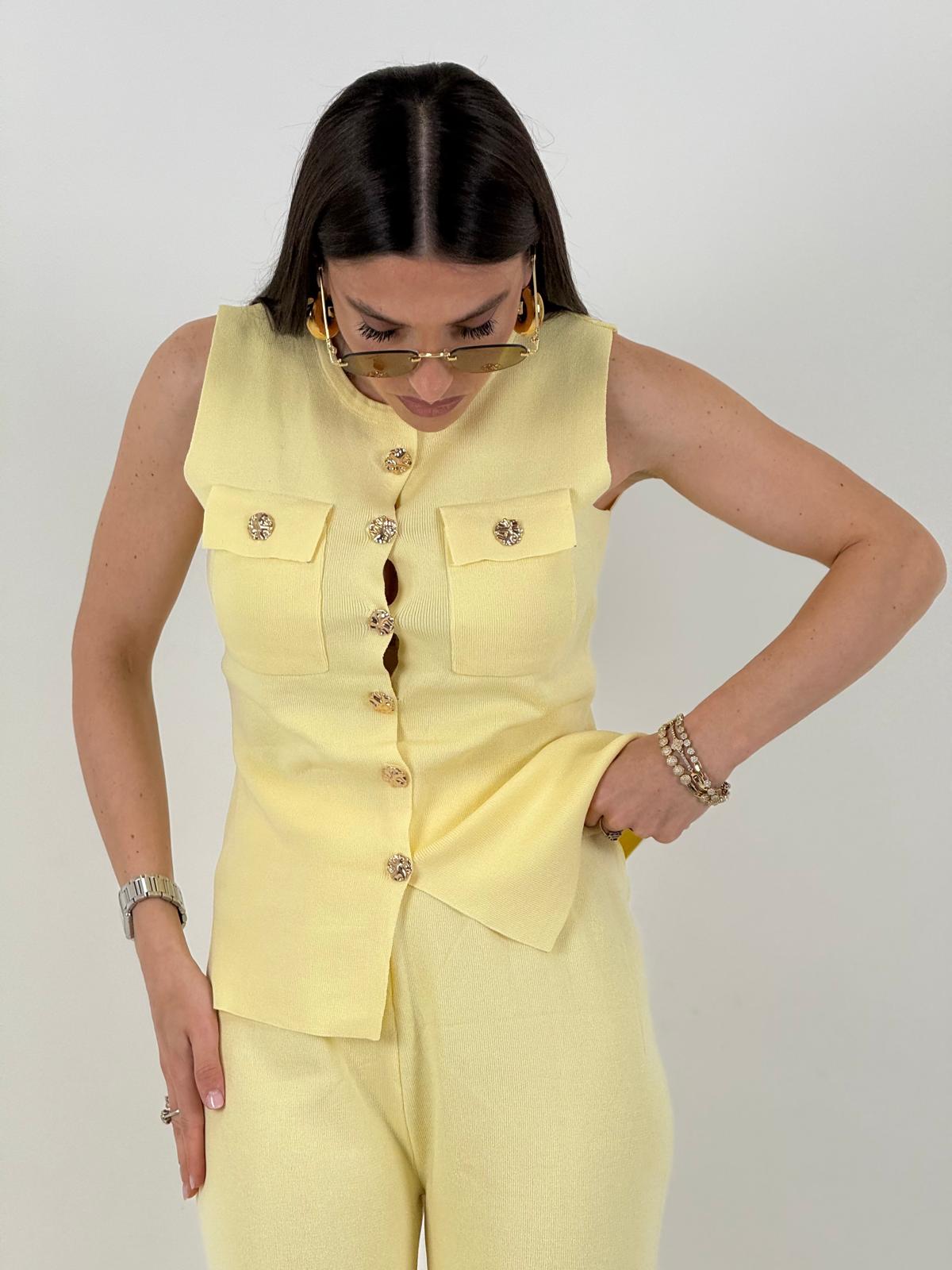 Cordset AMS - completo maglietta bottoni dorati e pantalone