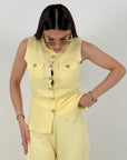 Cordset AMS - completo maglietta bottoni dorati e pantalone