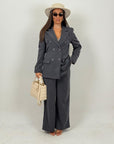Tailleur MICKI - COMPLETO GIACCA E PANTALONE GESSATO