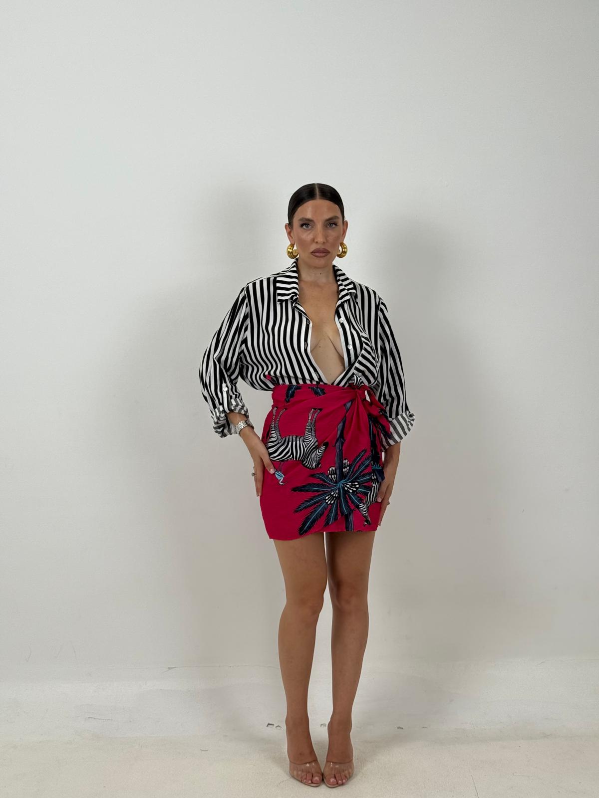 Gonna pareo ZEBRA FUCSIA