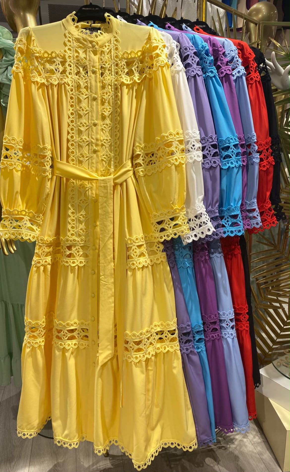 Abito MACARENA - Abito lungo con dettagli in Macramè- collezione chic