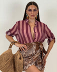 Camicia a righe BORDEAUX& CIPRIA