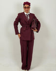 Tailleur ENRICA - COMPLETO GIACCA CON CINTURA E PANTALONE GESSATO