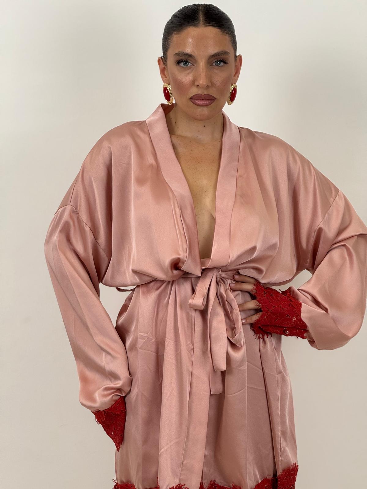 Abito KATRY - Kimono corto effetto seta