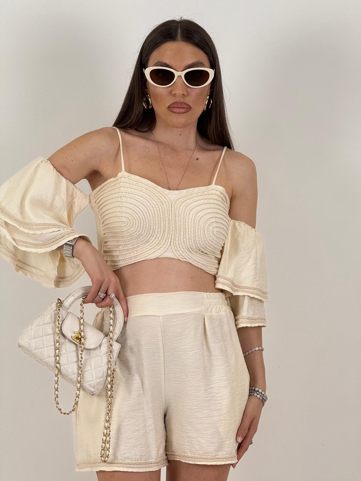 Cordset PEACE - completo top e pantaloncino