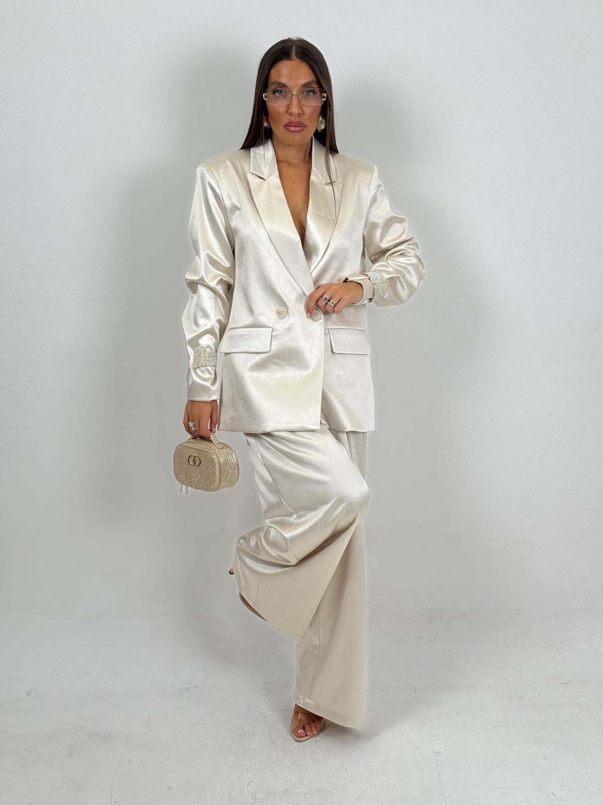Tailleur TRECY - Completo giacca e pantalone effetto raso