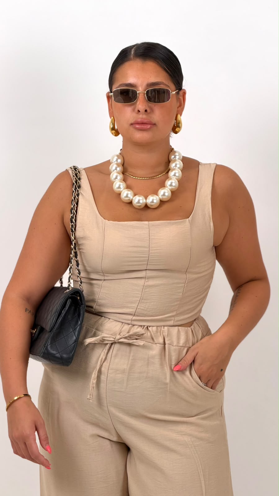 CURVY Cordset HURI - Completo top e pantalone