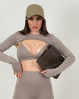 Cordset GYMMY - Completo sportivo ,tre pezzi composto da top coprispalle e leggins