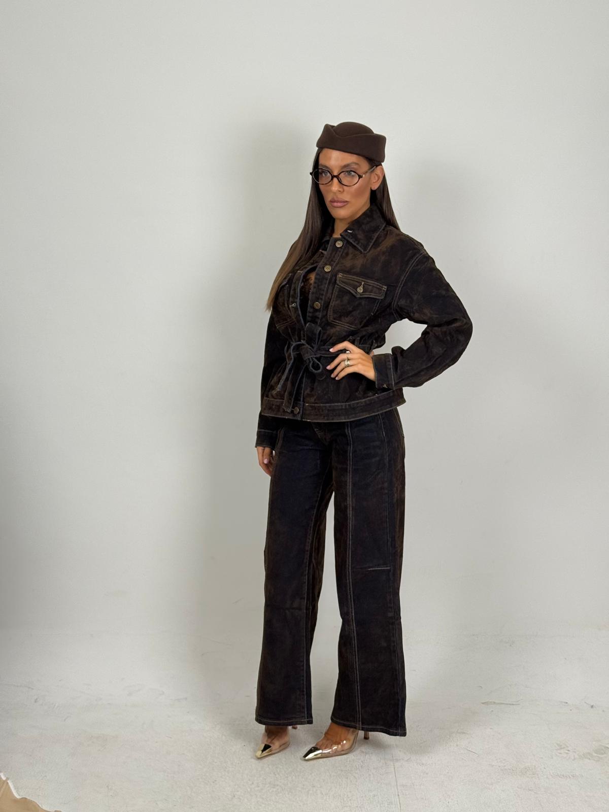 Cordset ANA - Completo in denim , giacca e pantalone