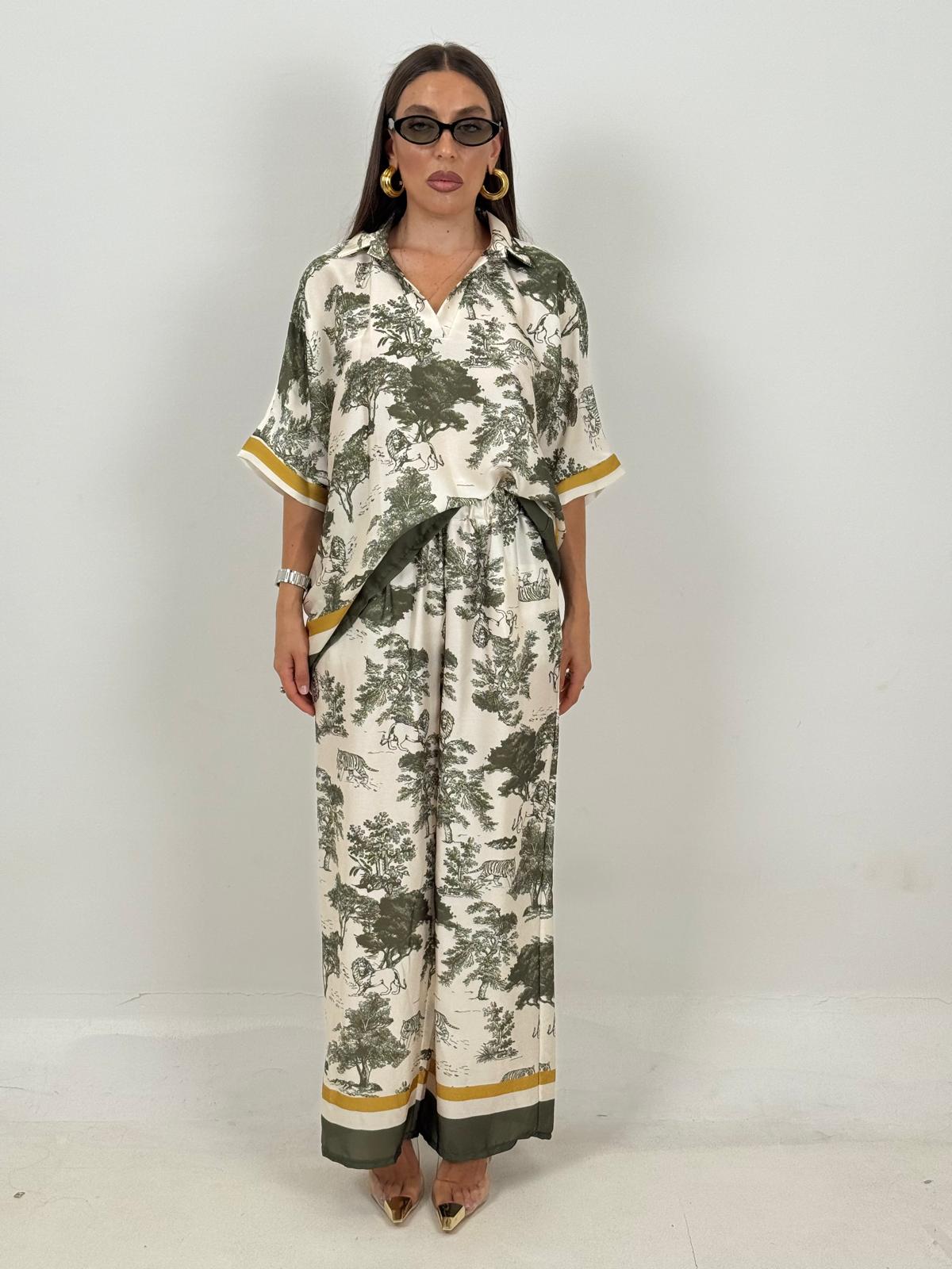 Cordset EKIN - Completo blusa e pantalone a fantasia