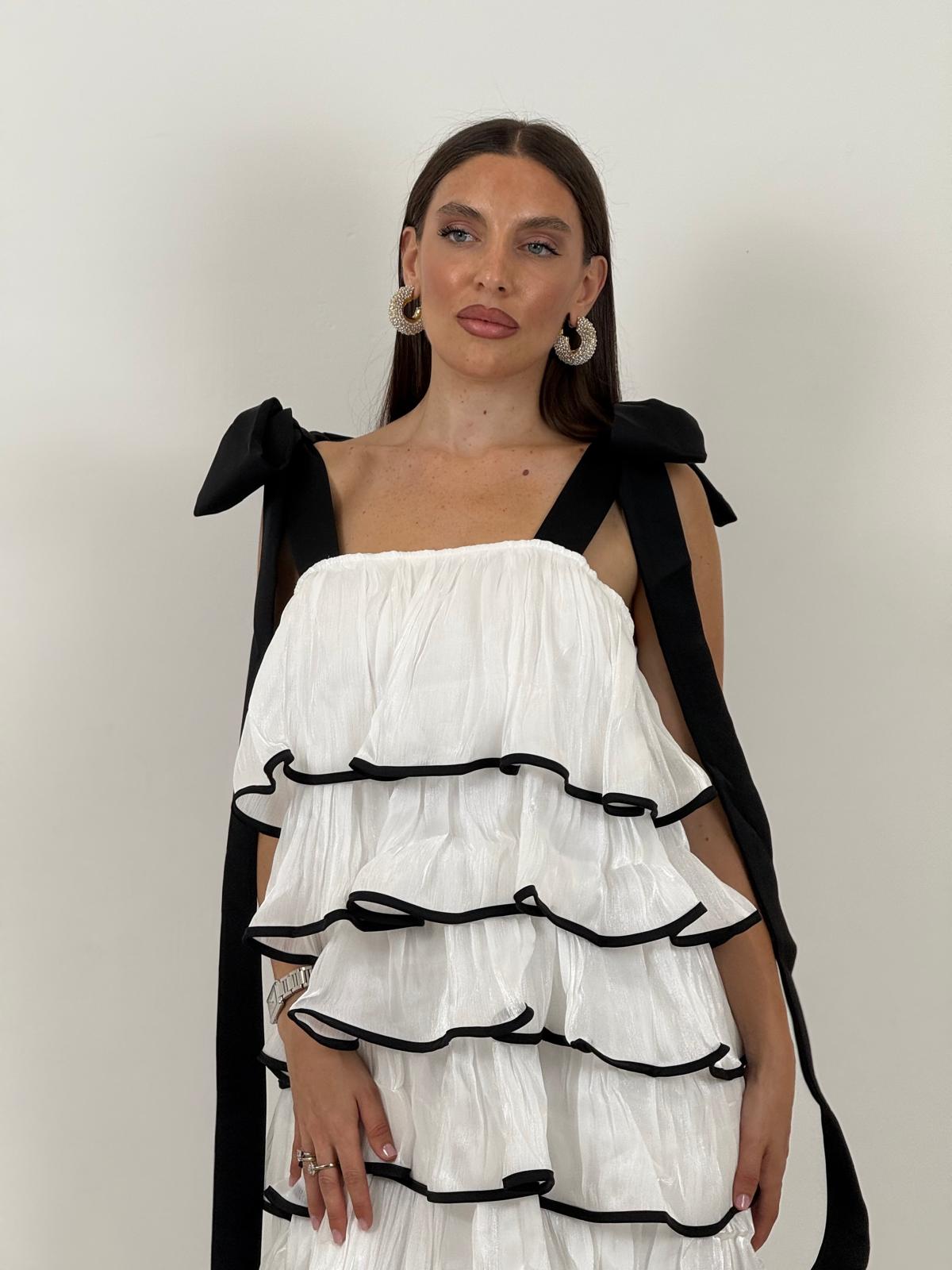 Abito HANNORA - Abito lungo con rouche - COLLEZIONE CHIC