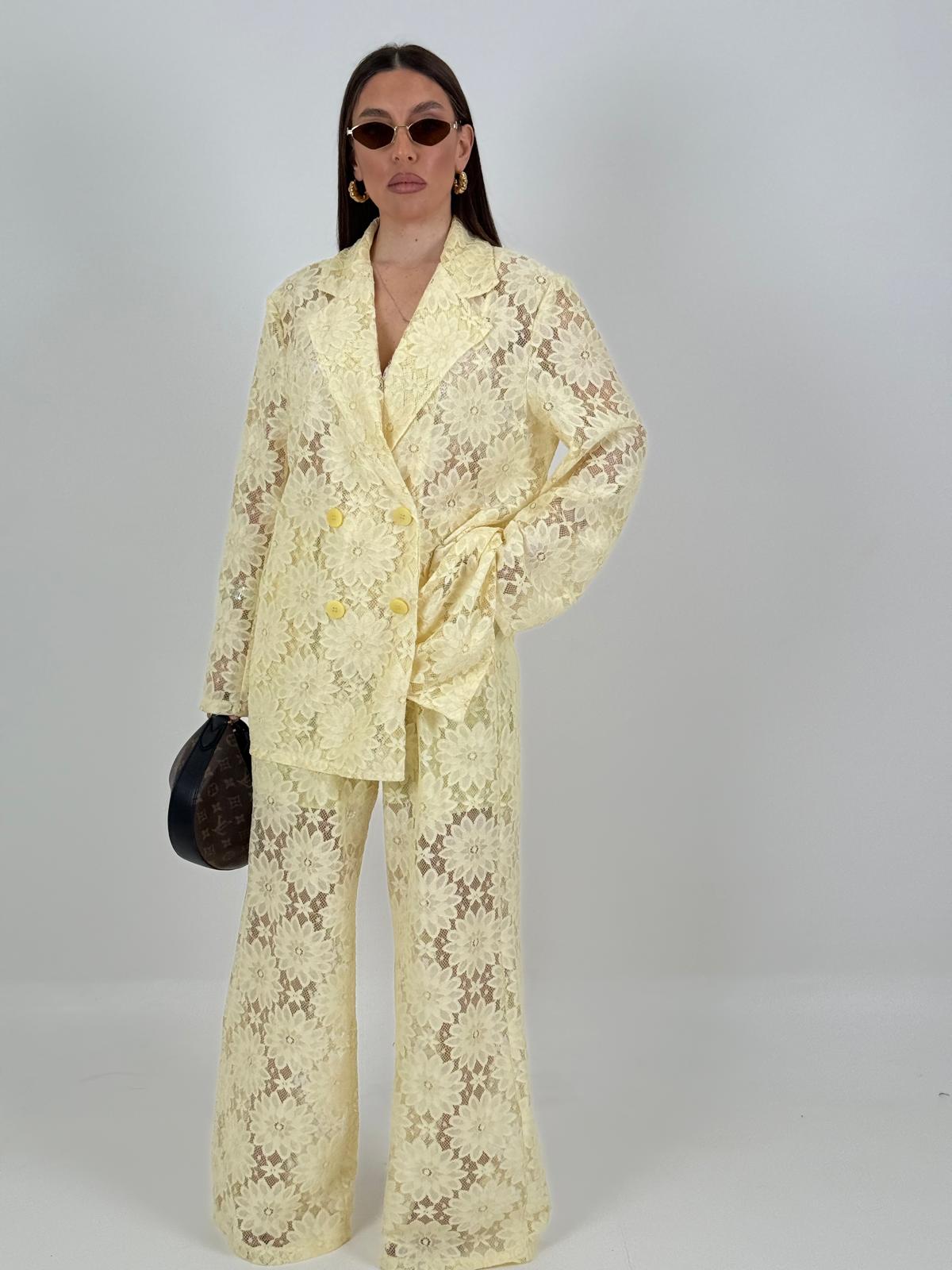 Tailleur GIADA - Completo giacca e pantalone in pizzo