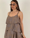 Cordset ELISA - Completo blusa con rouche e pantalone