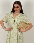 Abito BRENDA - Abito lungo in pizzo con cintura - COLLEZIONE CHIC