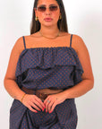 CURVY Cordset CARMELITA - Completo top e pantalone pois