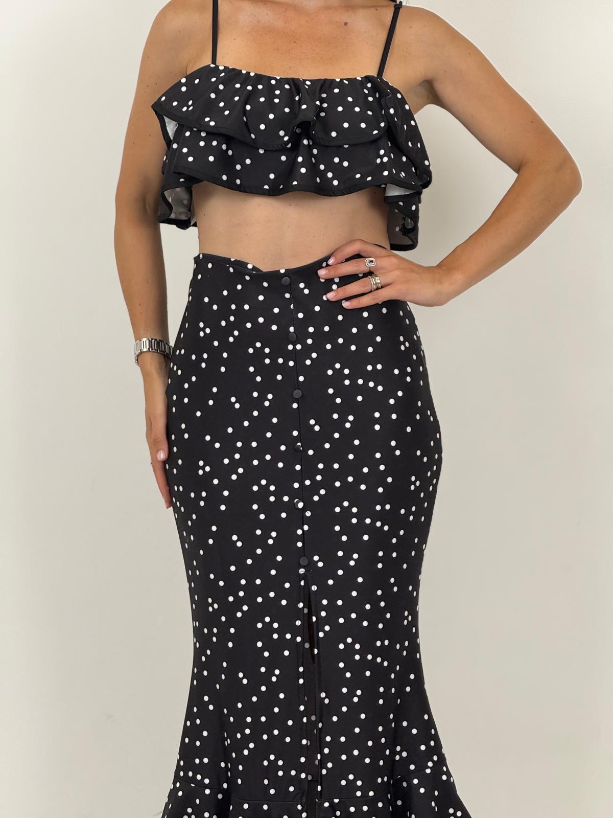Cordset MARYLINE - Completo top e gonna lunga a pois