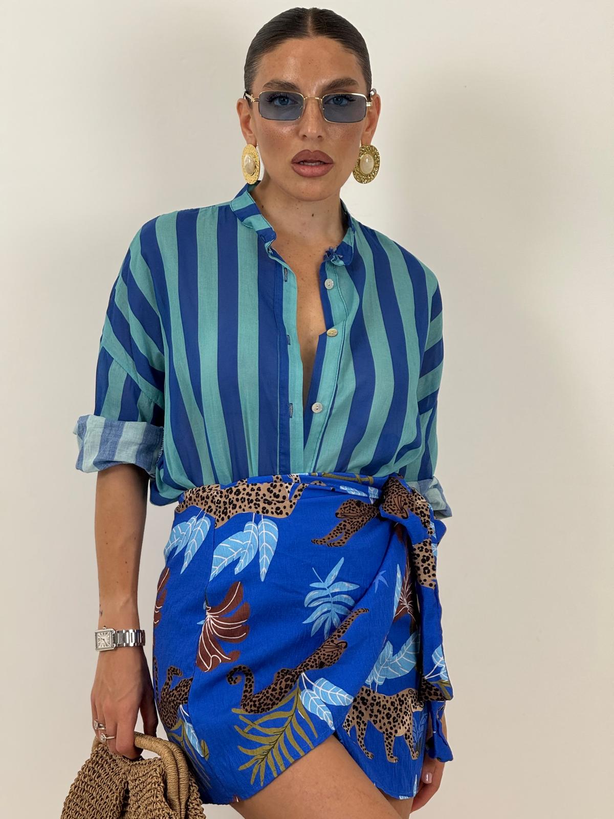 Camicia a righe BLU&amp;CELESTE