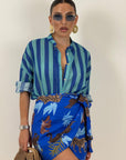 Camicia a righe BLU&CELESTE