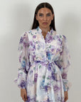 Saldo ABITO VIOLET - Abito lungo a fantasia COLLEZIONE CHIC