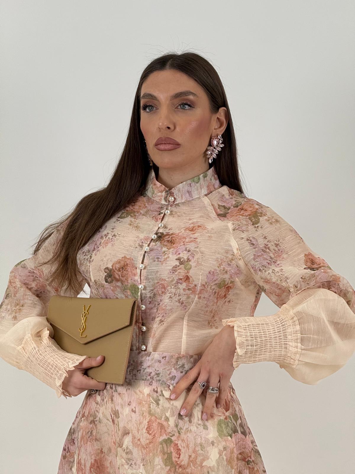 Cordset ROSARIA - Completo camicia e gonna lunga a fantasia - COLLEZIONE CHIC
