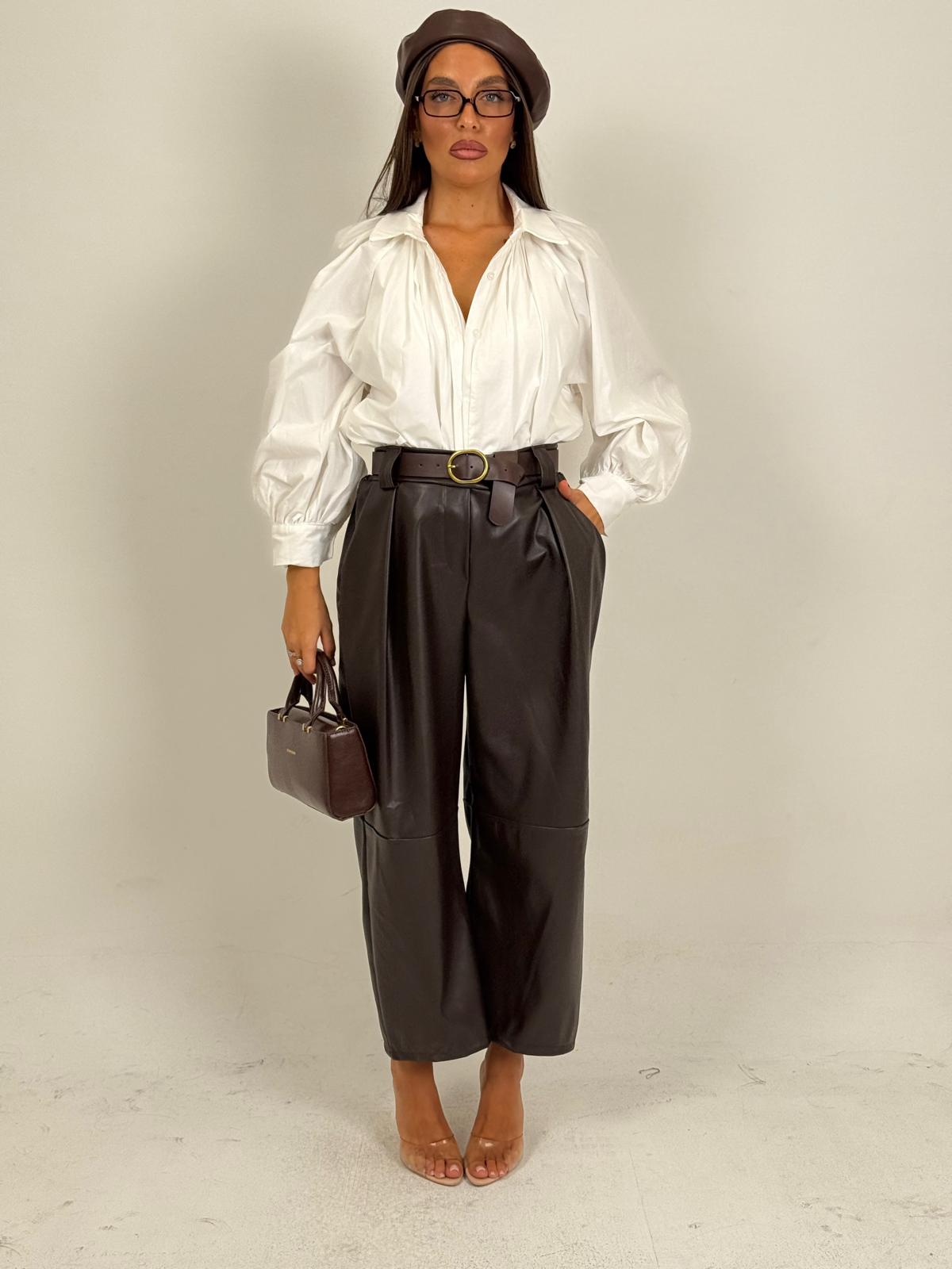 Pantalone MEHDI - Pantalone in ecopelle