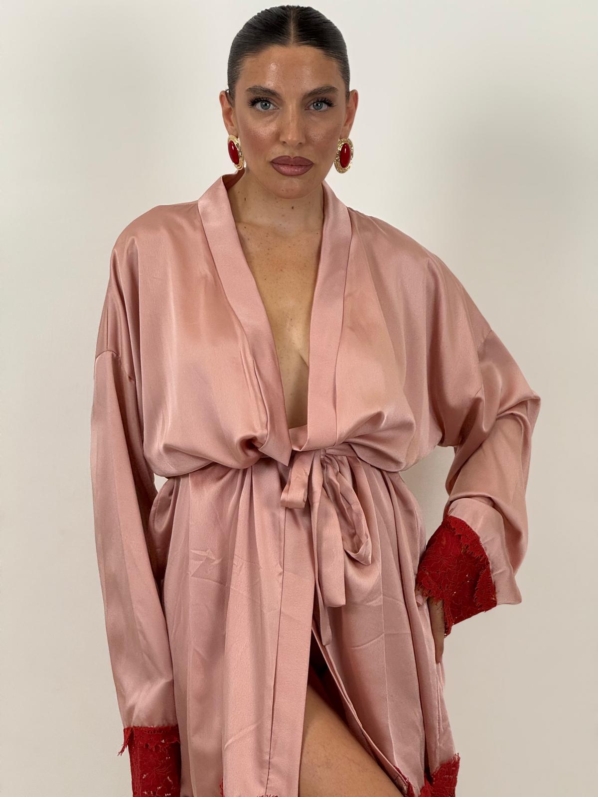 Abito KATRY - Kimono corto effetto seta