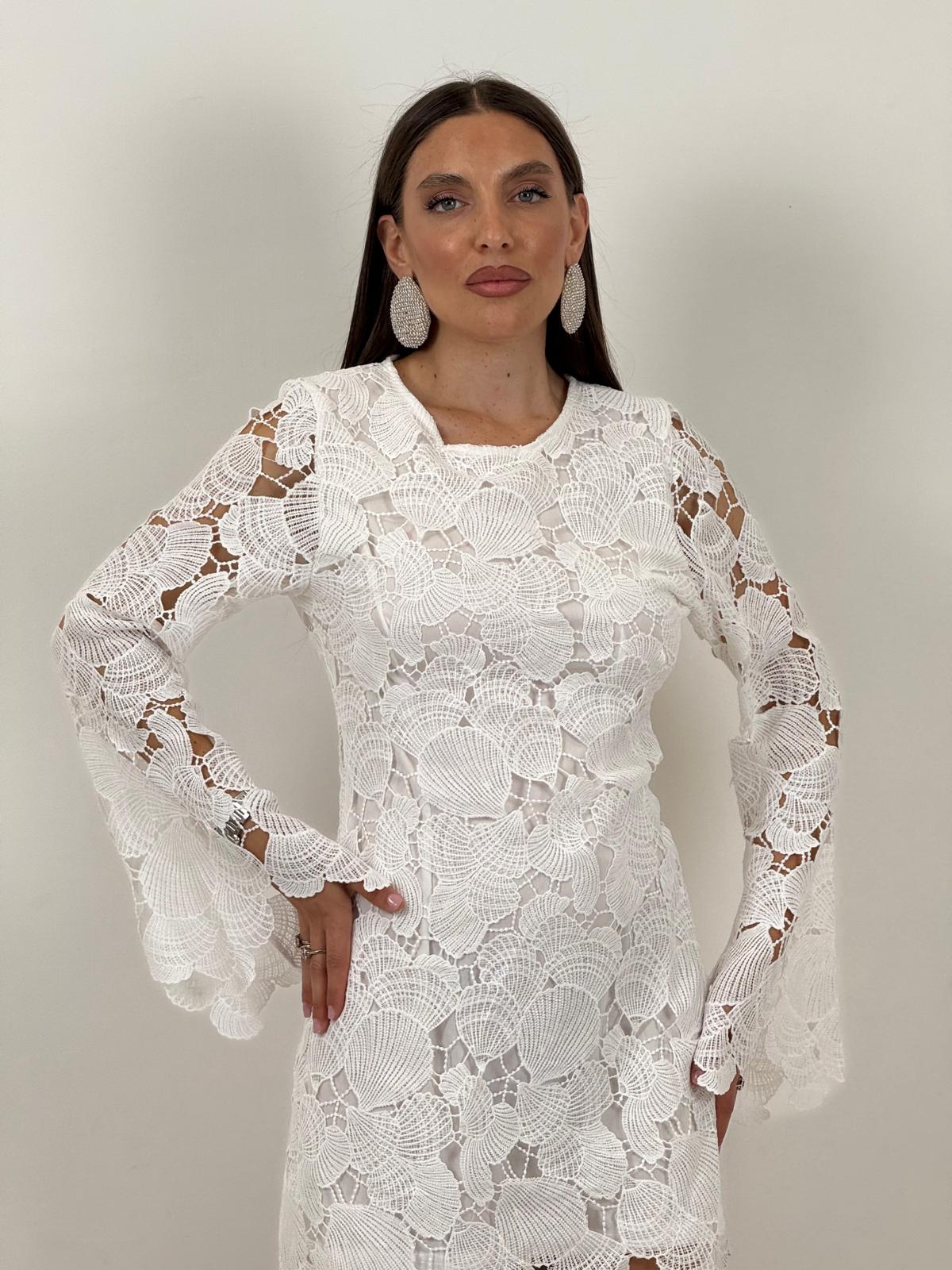 Abito VIKY - Abito corto con maniche a campana COLLEZIONE CHIC