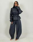 Cordset IRENE - Completo in ecopelle giacca e pantalone