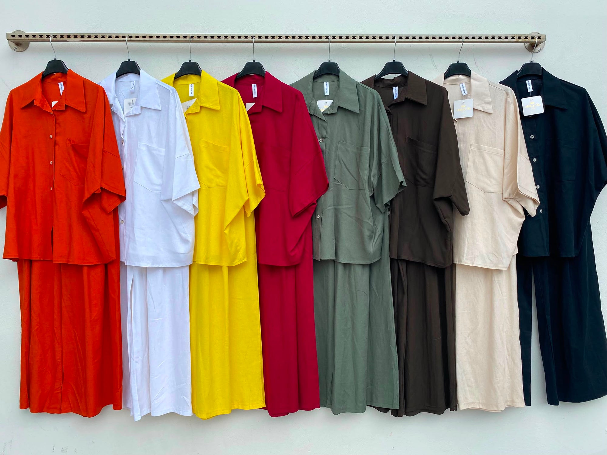 Cordset JOSEPHINE - Completo camicia e pantalone 55%lino e 45%cotone