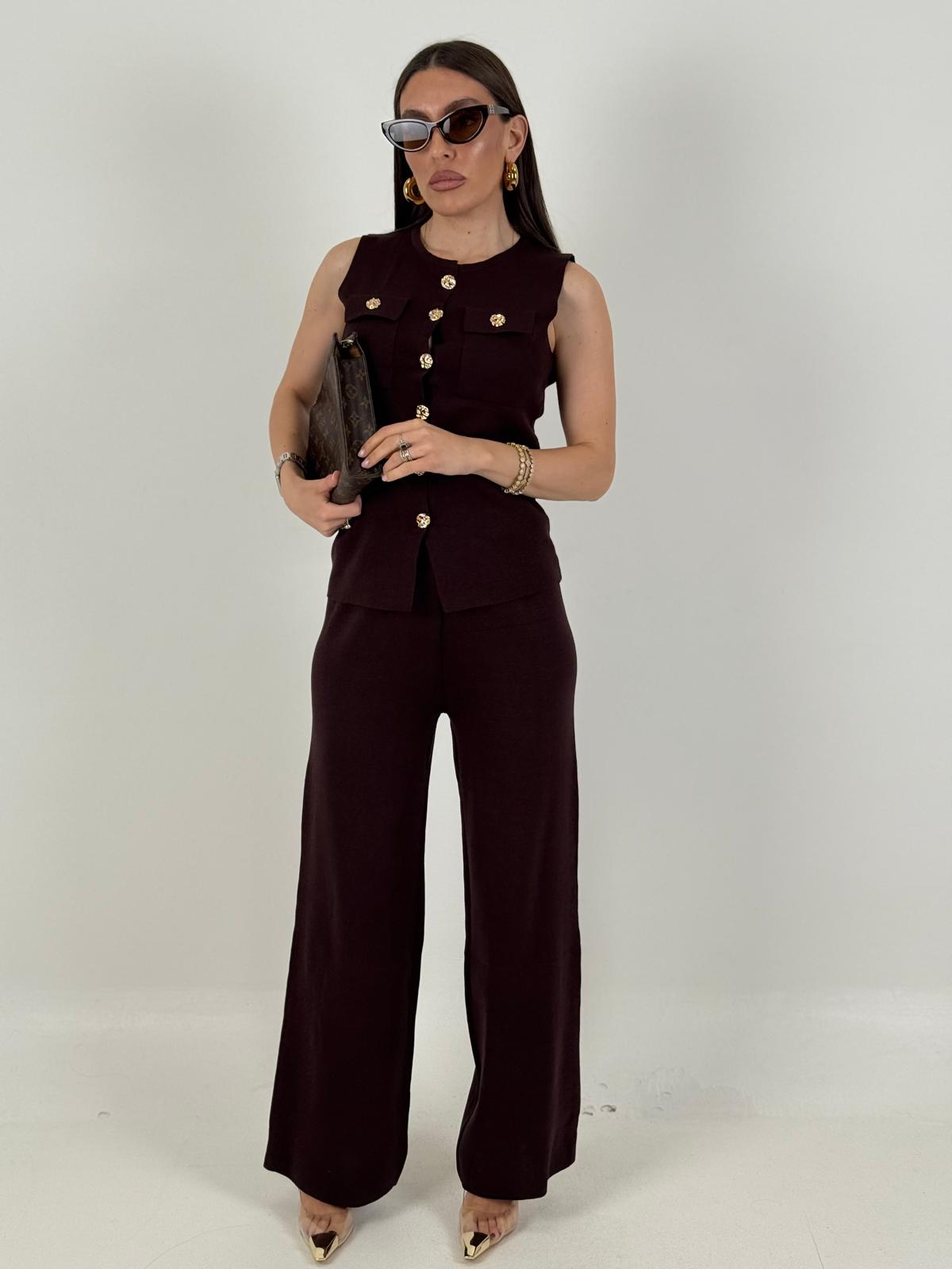 Cordset AMS - completo maglietta bottoni dorati e pantalone