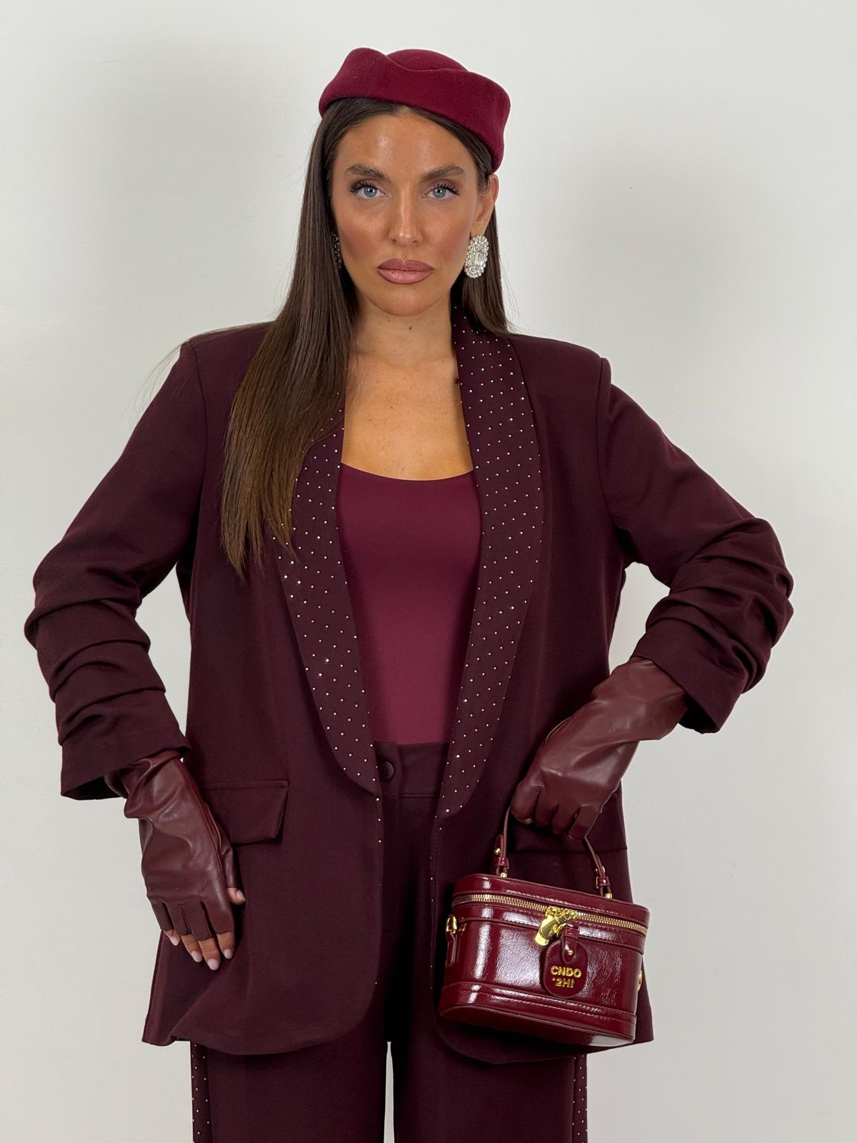 SALDO Tailleur DIAMOND - Giacca modello blazer e Pantaloni palazzo - top quality