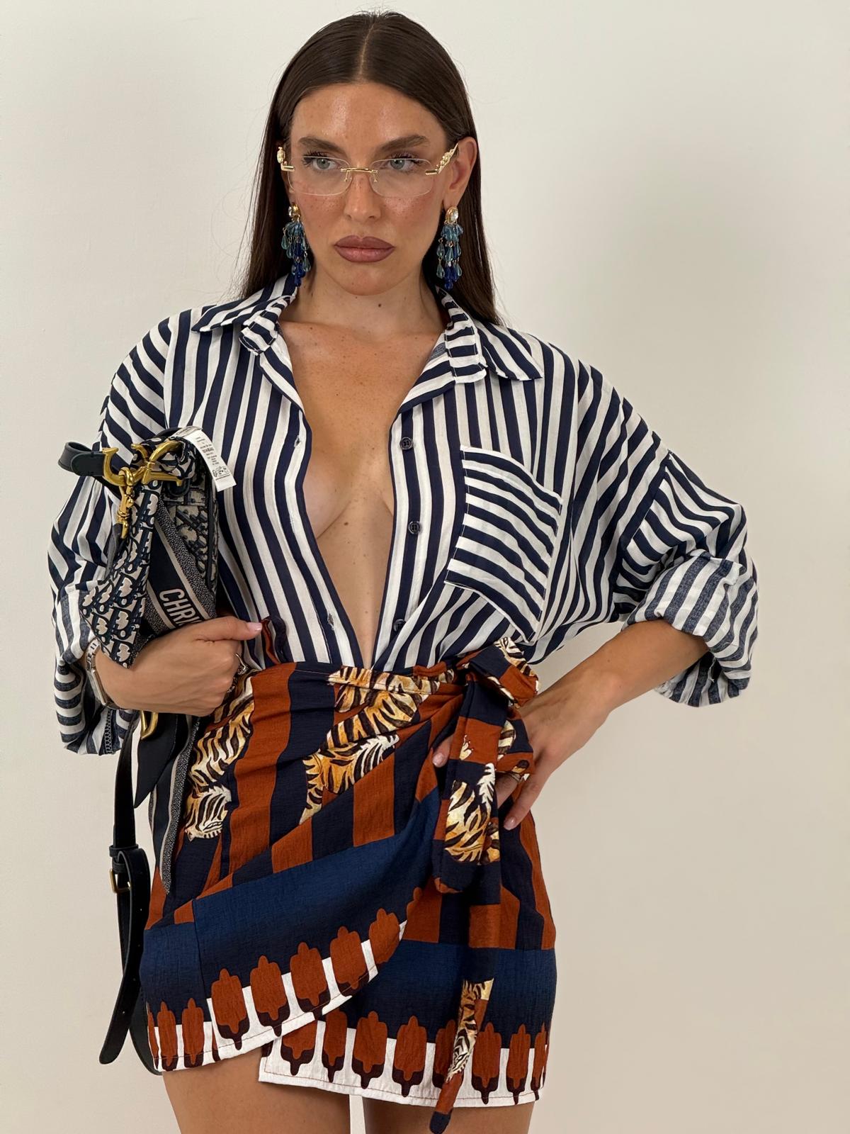 Camicia a righe BLU