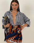 Camicia a righe BLU