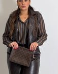 CURVY Cordset DOROTEA - Completo gilet e bermuda in ecopelle