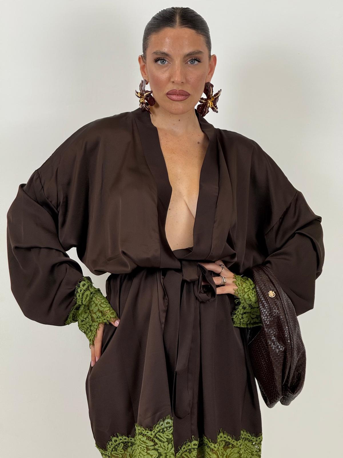 Abito KATRY - Kimono corto effetto seta
