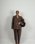 Tailleur LINA - Completo tre pezzi,giacca gilet e pantalone gessato
