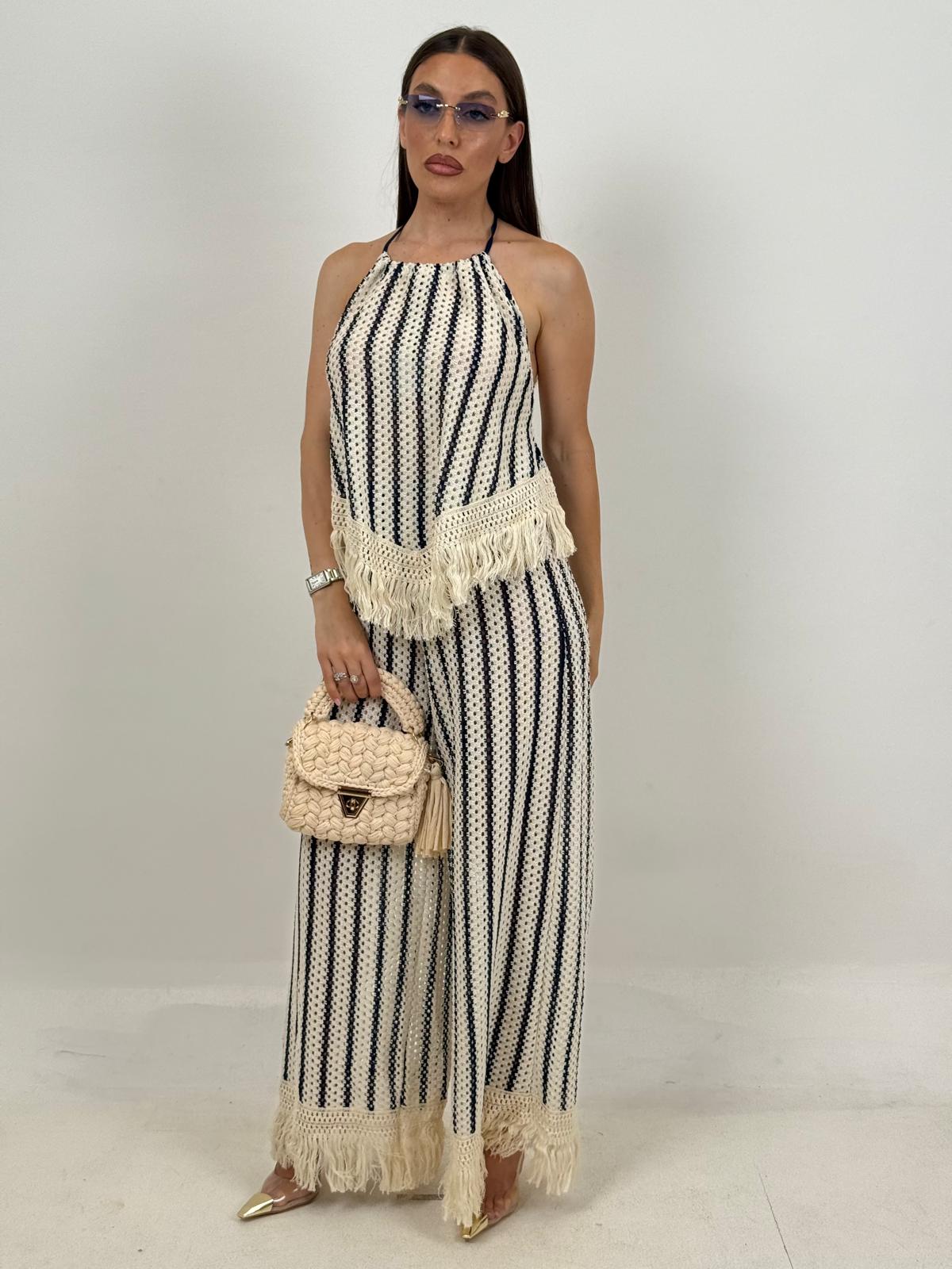 Cordset SERAFINA - Completo top e pantalone lumina