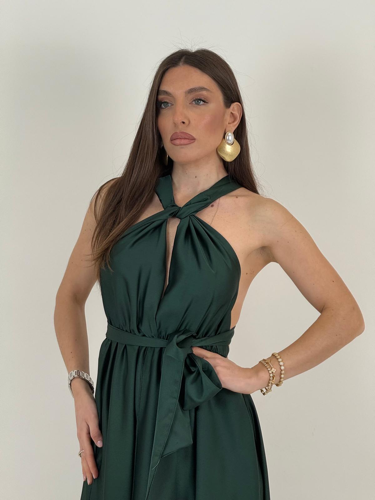Abito LAURA - Abito lungo multifunzionale schiena nuda