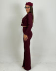 Tailleur VIOLANTE - Tailleur sartoriale 3 pezzi panciotto giacca corta e pantalone effetto guaina a zampa