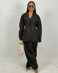 Tailleur DINA - Completo a quadri giacca e pantalone