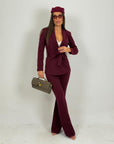 Tailleur CLOE - Completo sartoriale giacca con cintura e pantalone