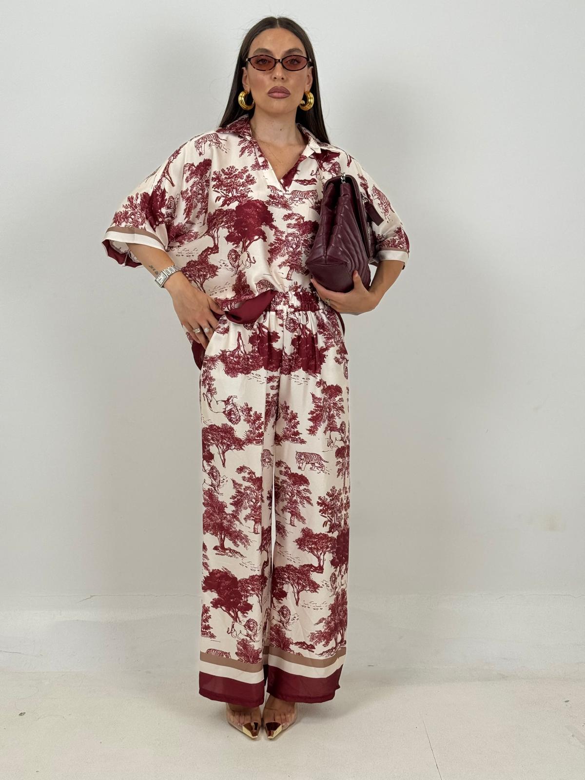 Cordset EKIN - Completo blusa e pantalone a fantasia