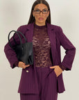 Tailleur EKREM - Completo giacca con bottoni dorati e pantalone gessato