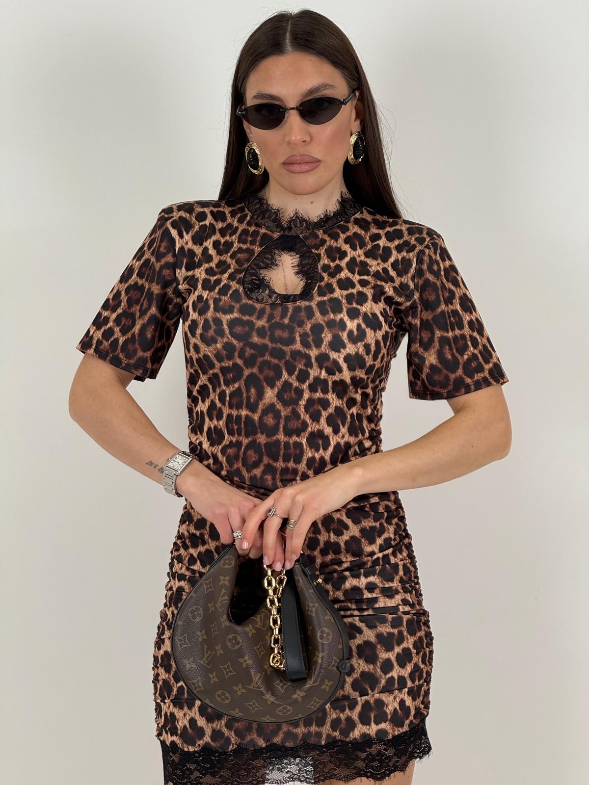 Abito CHARLOTTE - Abito corto leopardato