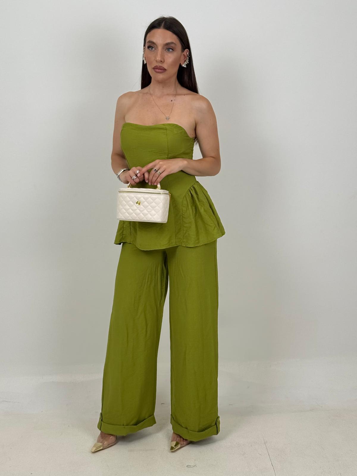 Cordset MENA - Completo top scollo a cuore e pantalone
