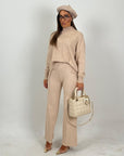 Tuta CORDELIA - completo maglione mezzo collo e pantalone
