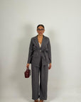 Tailleur FIAMMA - Completo giacca con cintura e pantalone con punti luce